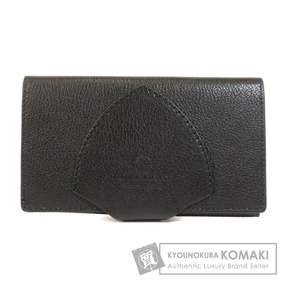 Burberry motif long Wallet leather